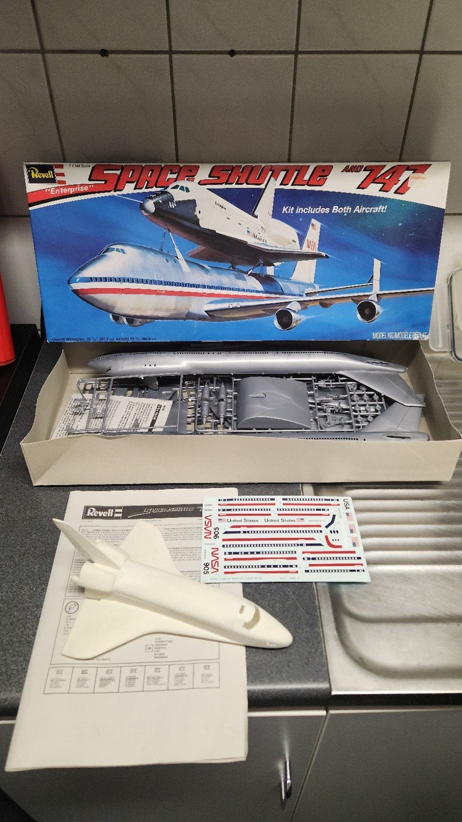 Revell Space Shuttle Enterprise en Boeing 747 modelbouw, Ophalen of Verzenden