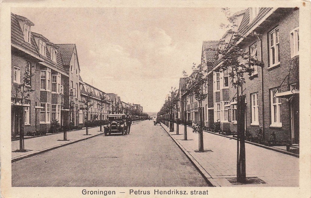 AZ827 Groningen P. Hendriksz. straat 1930 uitg. Stellingwerf, Verzenden, 1920 tot 1940, Gelopen, Groningen