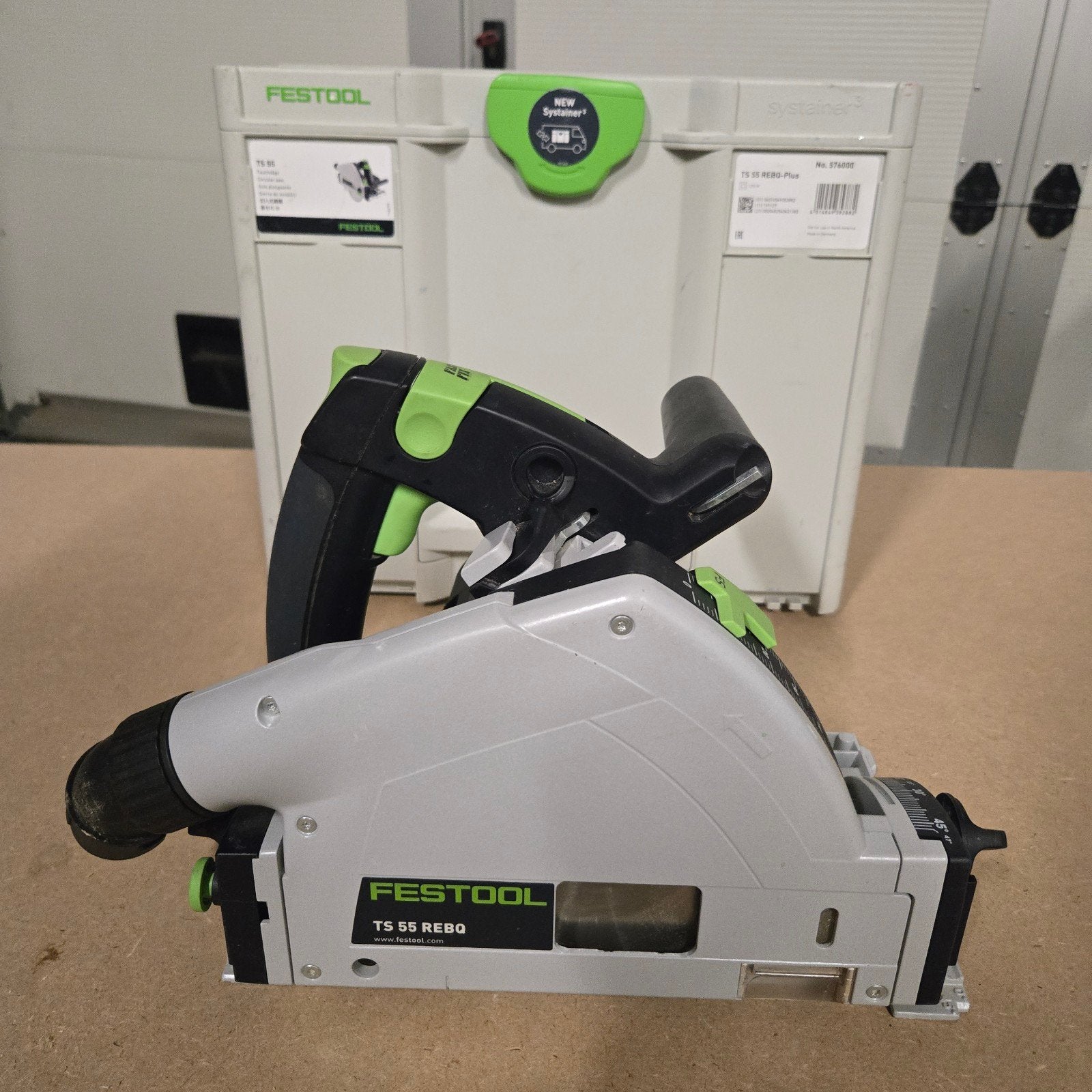 Festool invalzaag TS 55 REBQ met 2x 1400mm geleiderails
