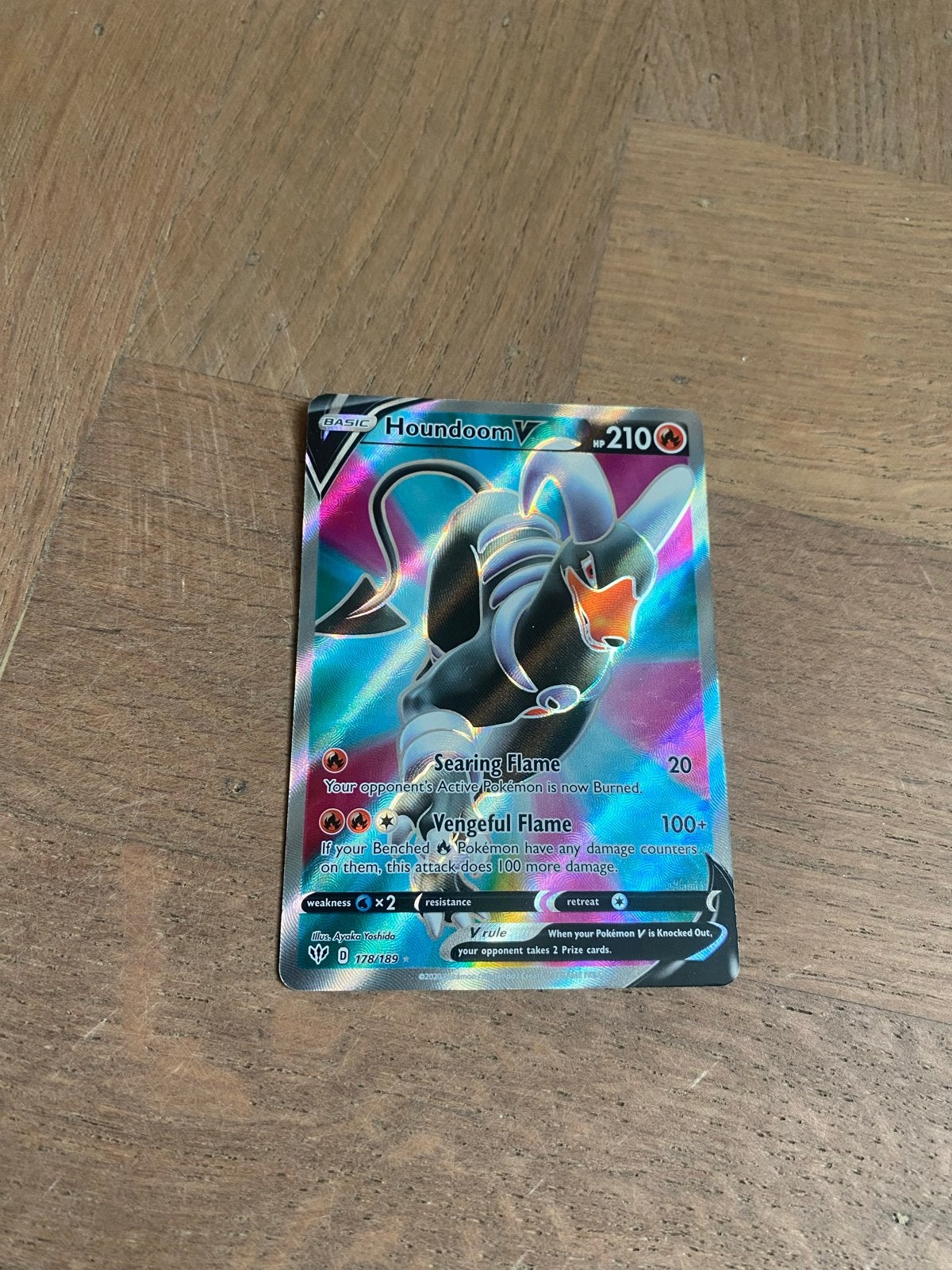 Pokémon Kaart Houndoom V 078/189 - Zo goed als nieuw, Ophalen, Zo goed als nieuw, Losse kaart