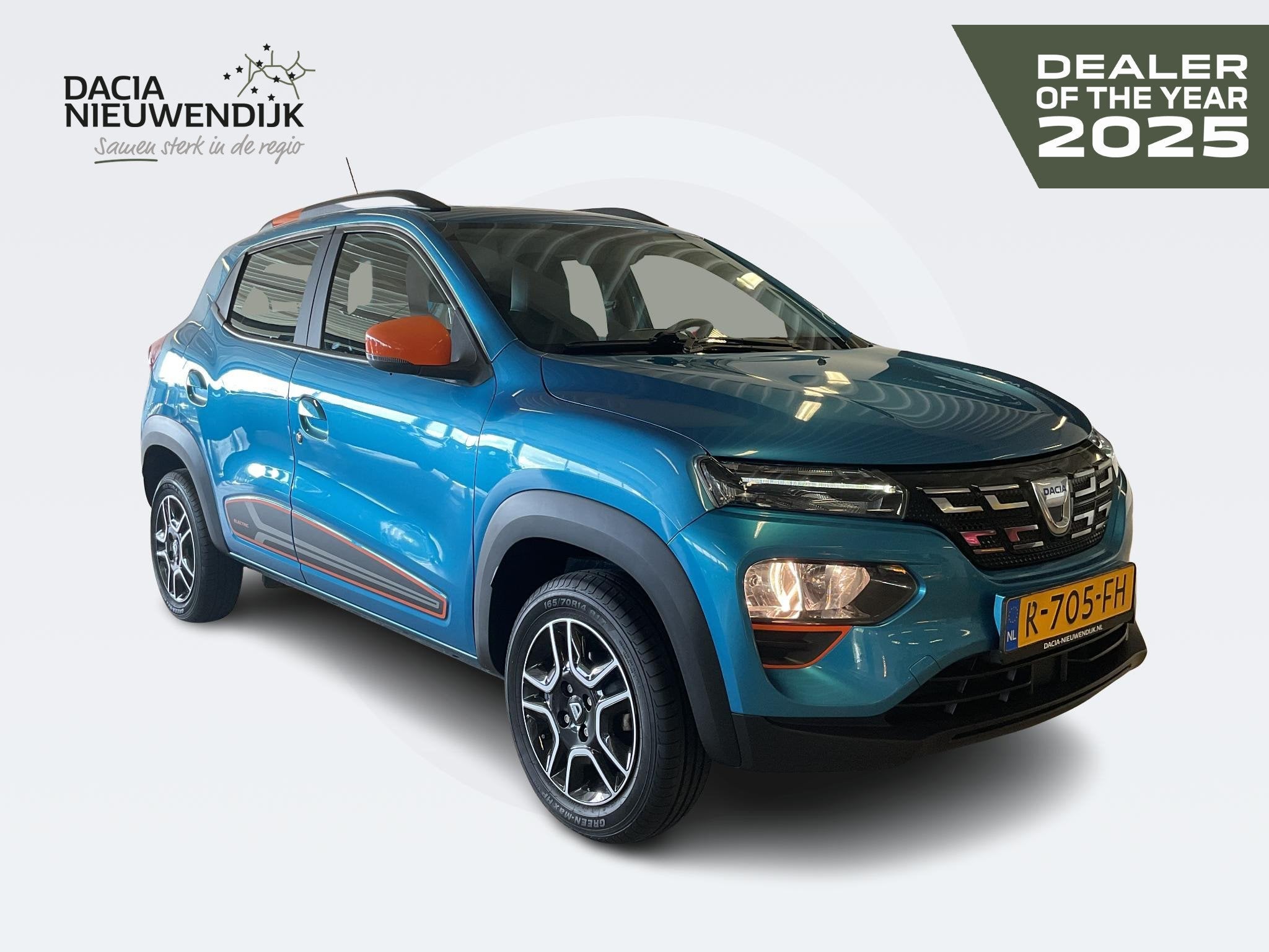 Dacia Spring Comfort Plus 27 kWh | CARPLAY l ANDRIOD AUTO |, Auto's, Gebruikt, Zwart, Leder en Stof, Te koop