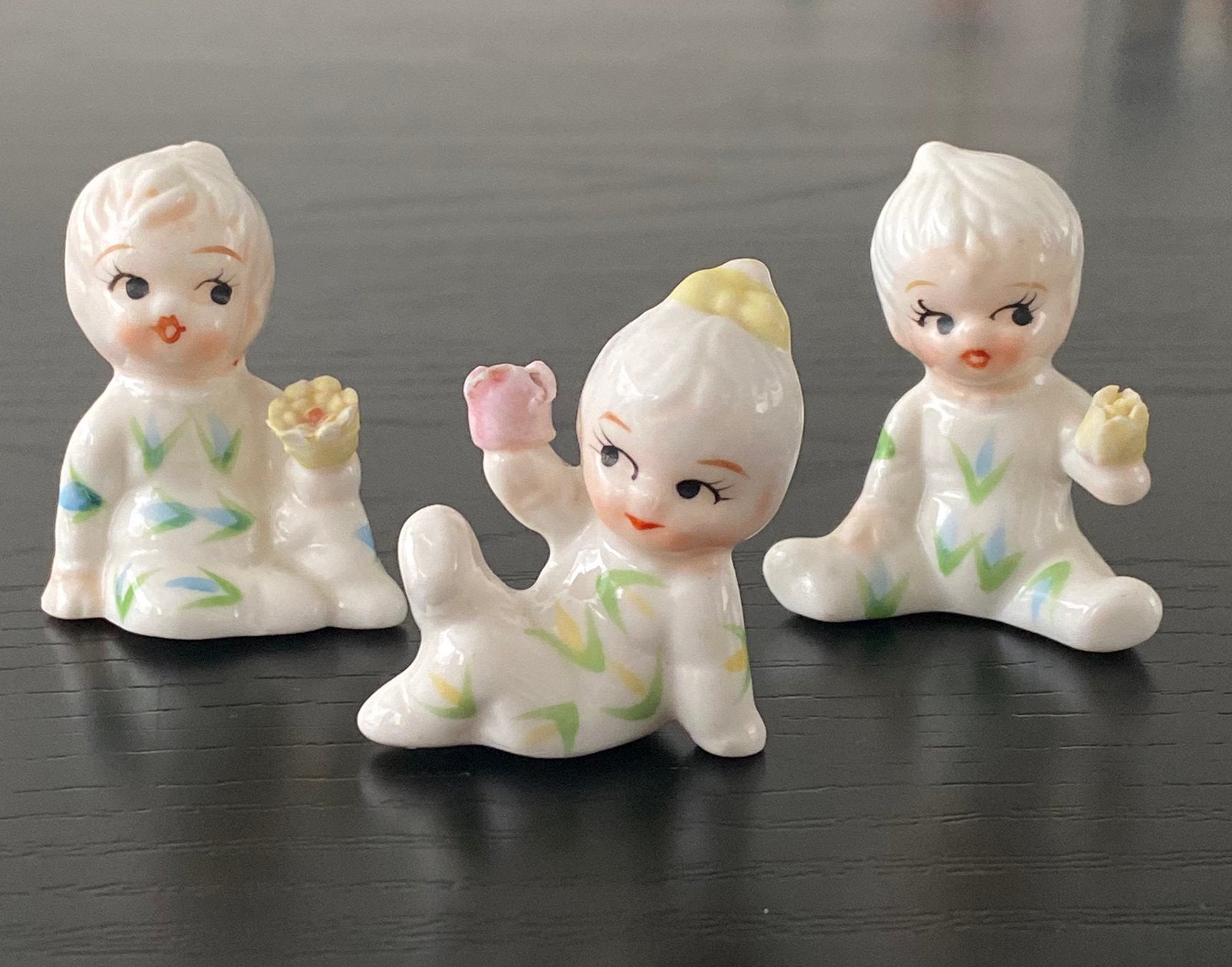 Vintage 1960 Napco miniatuur bloemenmeisjes 3 stuks, Verzamelen, Ophalen of Verzenden, Zo goed als nieuw
