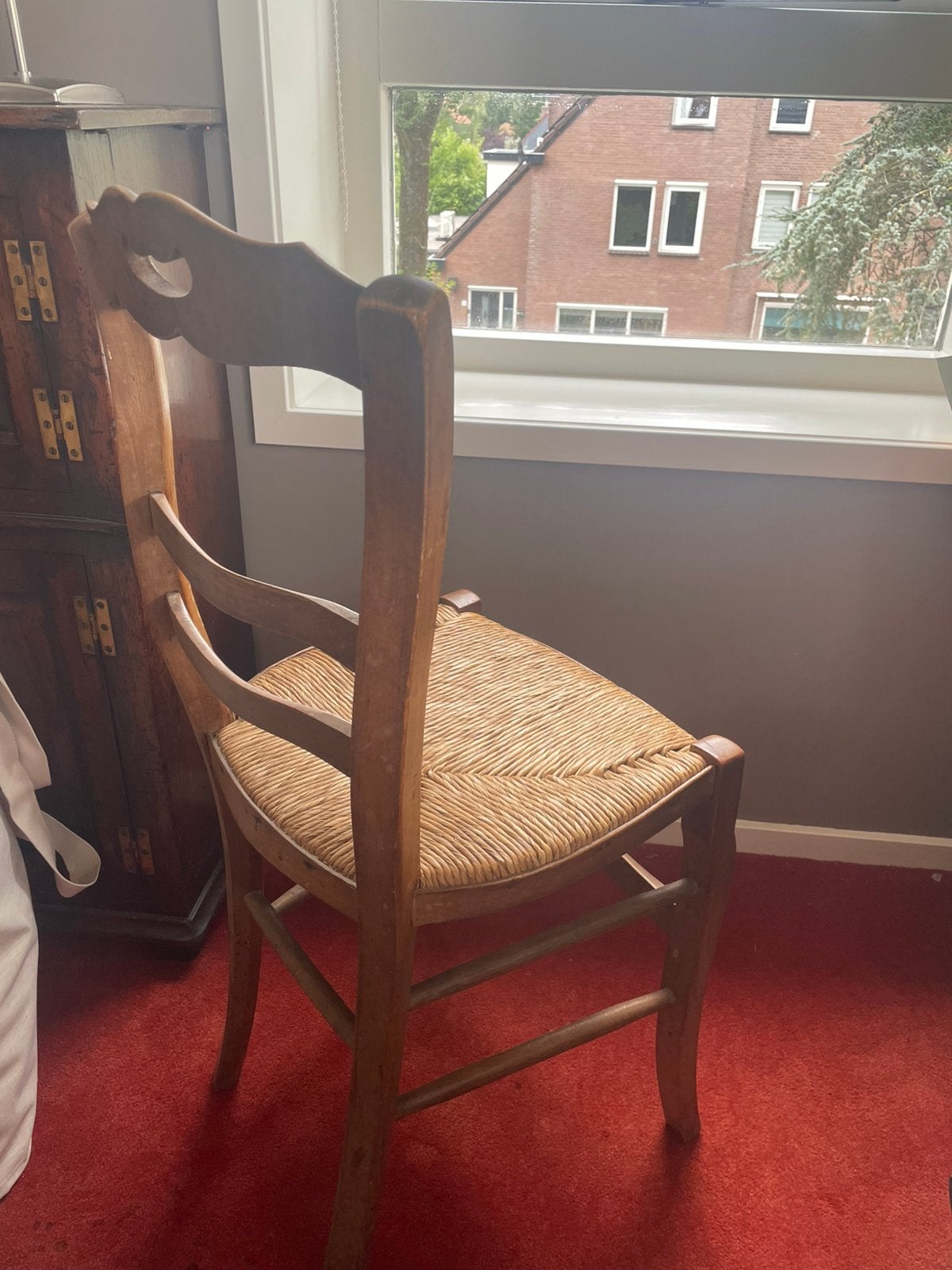Oude Franse houten stoel, Antiek en Kunst, Ophalen
