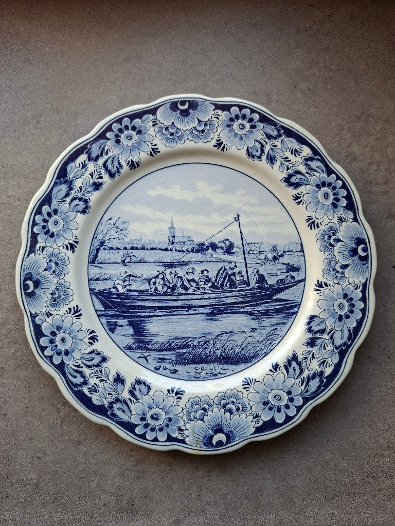 't Delftsche Huys Delfts Blauw wandbord, Antiek en Kunst, Ophalen