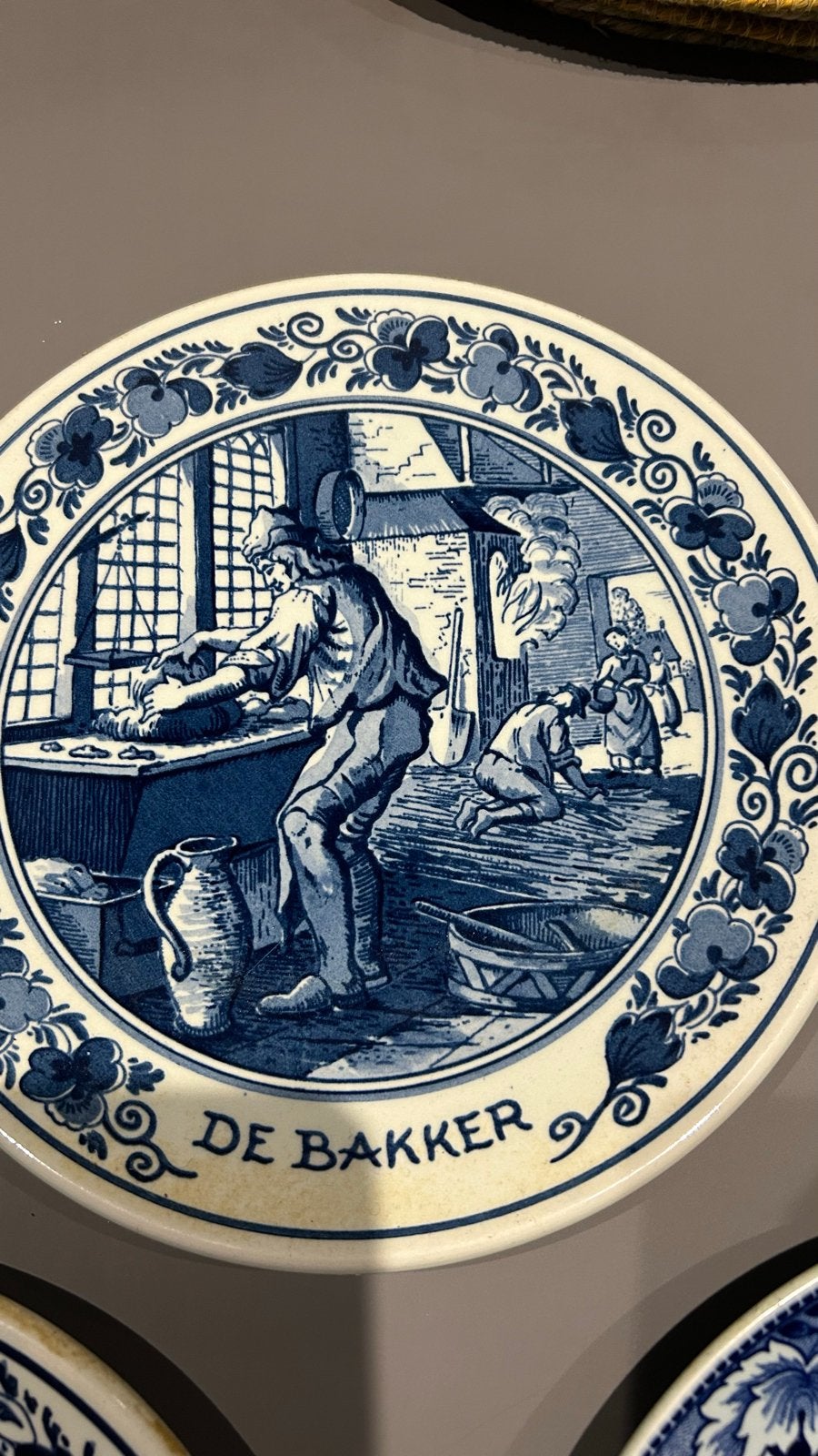 Delfts Blauw Ambacht Borden (2x met certificaat) + Molenbord, Antiek en Kunst, Ophalen of Verzenden