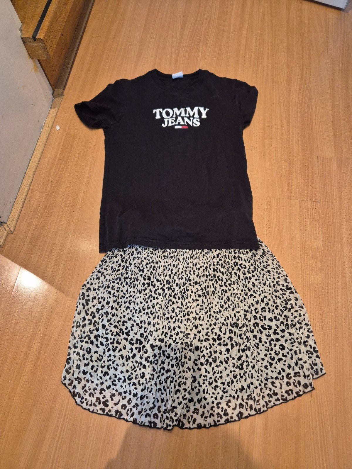 Tommy Jeans & Panterprint Setje (Maat S), Zwart, Ophalen of Verzenden, Zo goed als nieuw, Maat 36 (S)