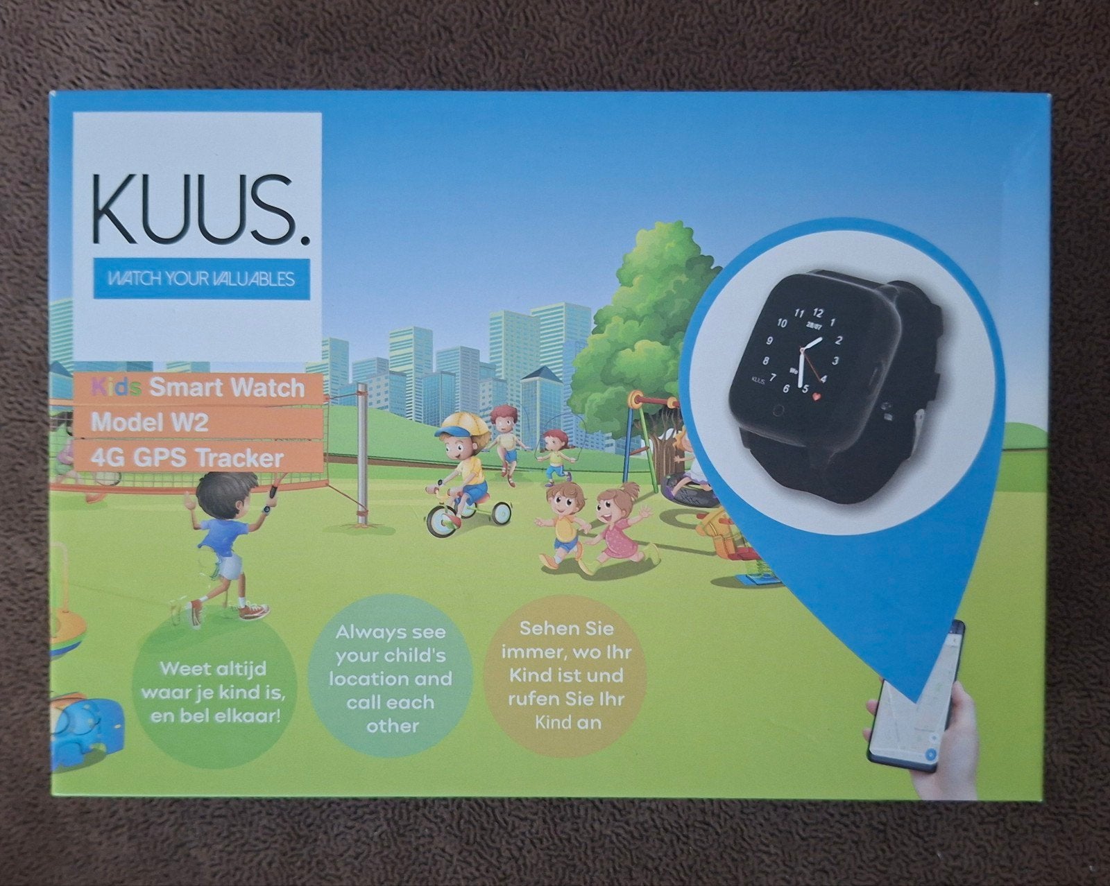 KUUS. Kids Smart Watch Model W2 4G GPS Tracker Roze, Ophalen of Verzenden, Zo goed als nieuw, Roze, Jongen of Meisje
