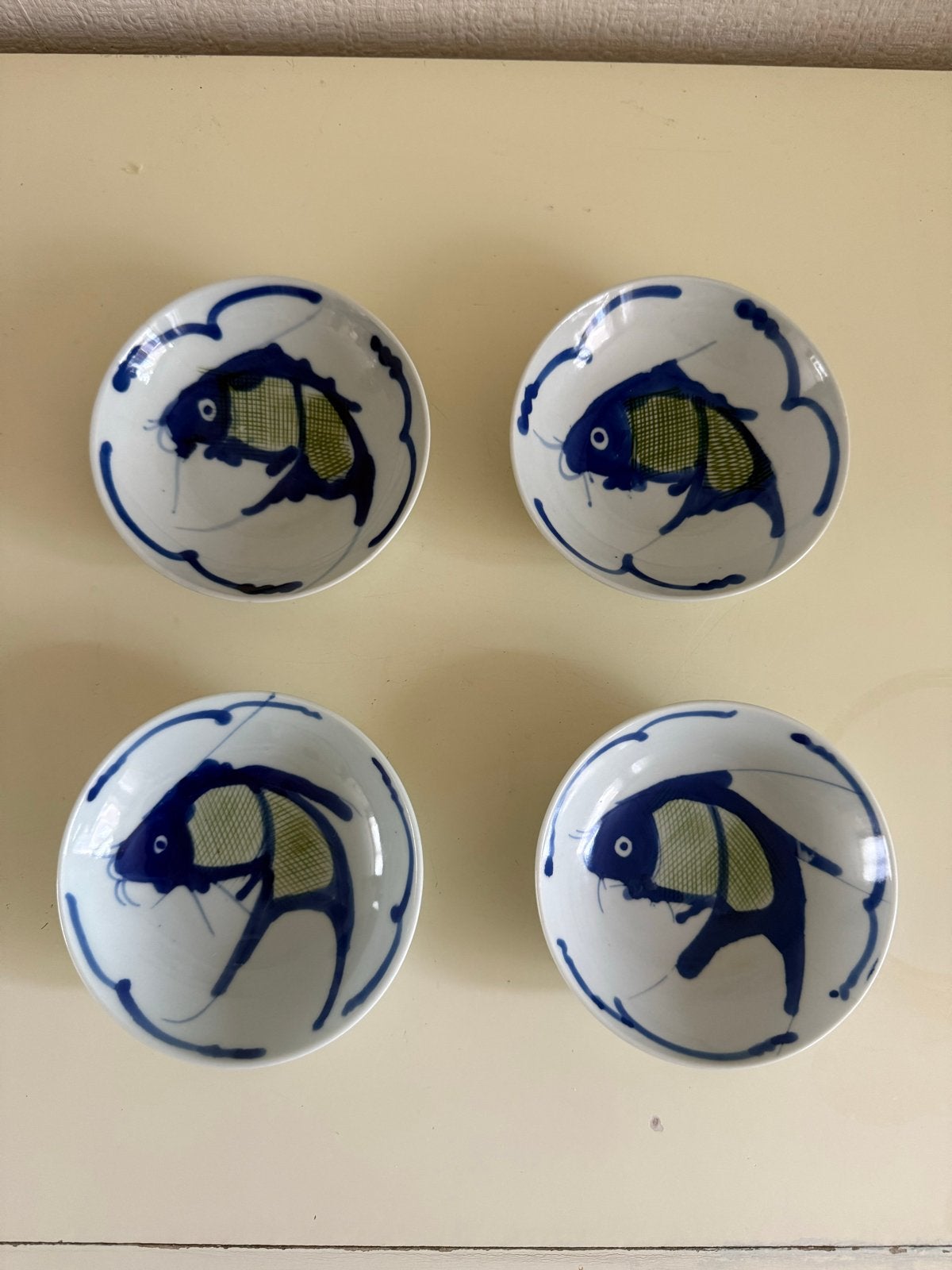 Set van 4 Japanse koi karper schaaltjes, Ophalen