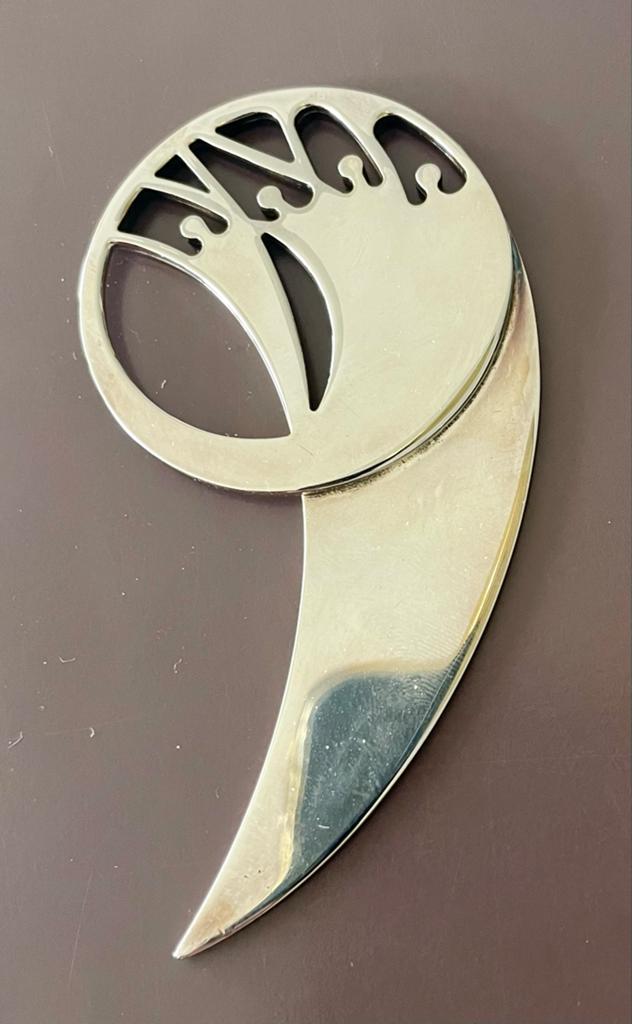 Corry Ammerlaan verzilverde briefopener - Kunstzinnig design, Ophalen of Verzenden