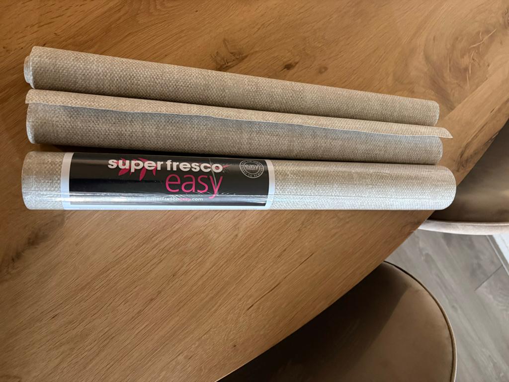 Super Fresco Easy Behang - Stof Zara Natuurlijk van Karwei, Huis en Inrichting, Stoffering | Behang, Ophalen of Verzenden, 10 tot 25 m²