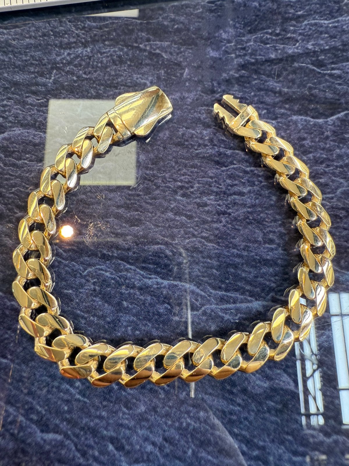 14k gouden cuban/gourmet armband met backslot, Ophalen of Verzenden, Nieuw, Goud, Goud