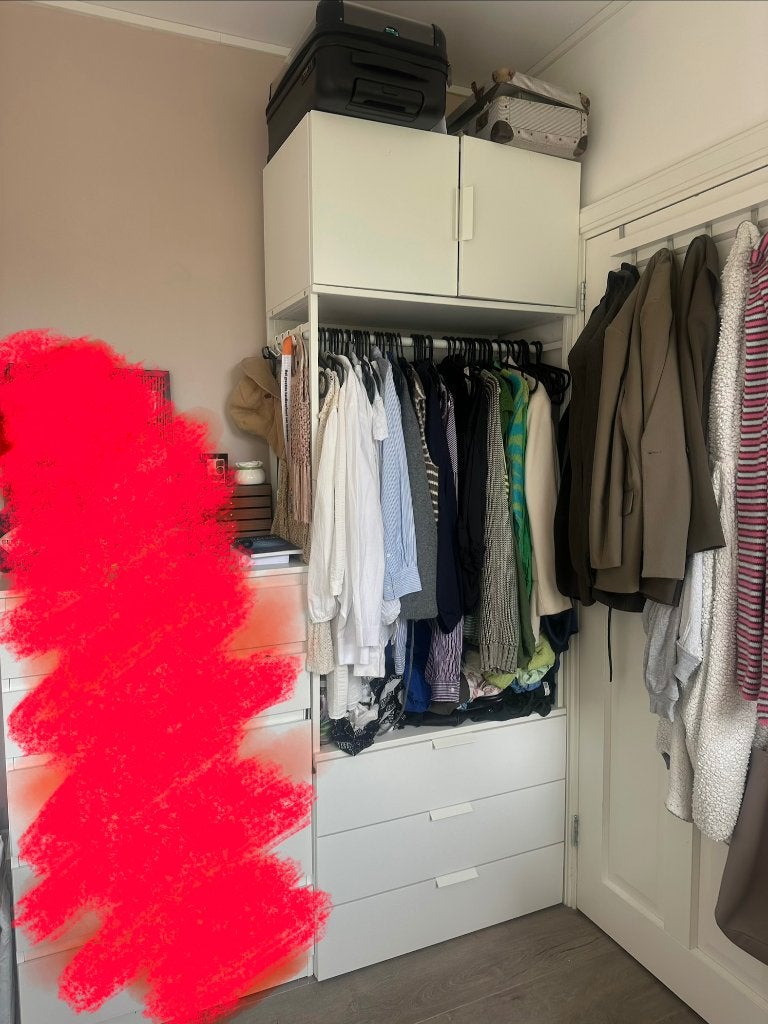 witte kleding kast, Ophalen, Gebruikt, 100 tot 150 cm, 200 cm of meer