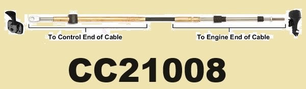 CC21008 2,40m bedieningskabel voor Mariner tm 40 pk tot 1993, Ophalen of Verzenden, Nieuw, Motor en Techniek