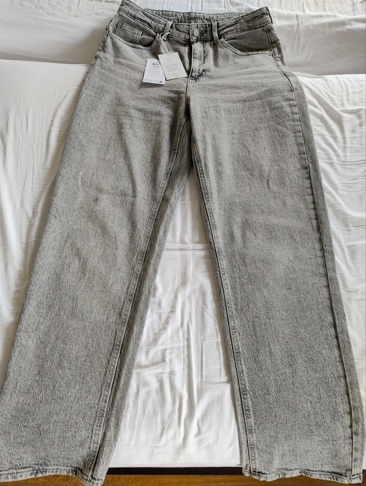 Nieuwe VILA High Waist Straight Fit Jeans - Grijs, Kleding | Dames, VILA, Nieuw, Ophalen of Verzenden, W30 - W32 (confectie 38/40)