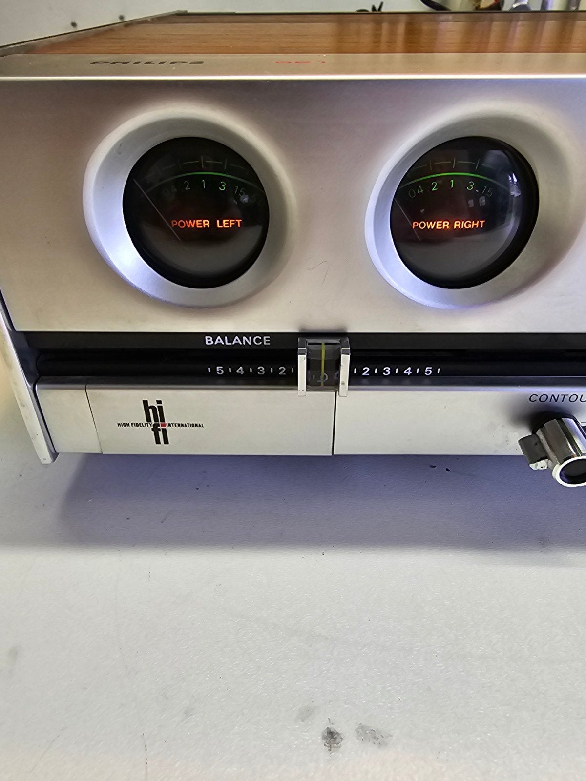 Philips 'vissenoog' 521 versterker in topstaat!, Zo goed als nieuw, Ophalen, Overige merken, Minder dan 60 watt