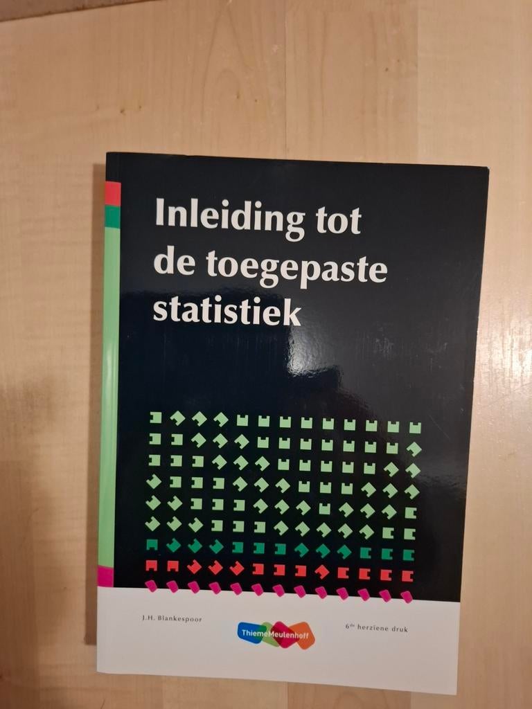 Inleiding tot de toegepaste statistiek, Boeken, Ophalen of Verzenden, Beta, Zo goed als nieuw, HBO