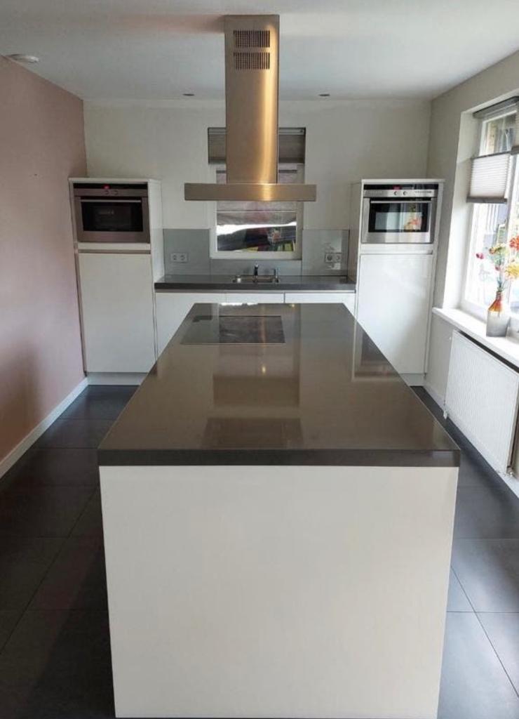 ✨ HOOGGLANS GREEPLOOS EILAND KEUKEN ✨, Ophalen, Wit, Dubbelwandige keuken, Zo goed als nieuw