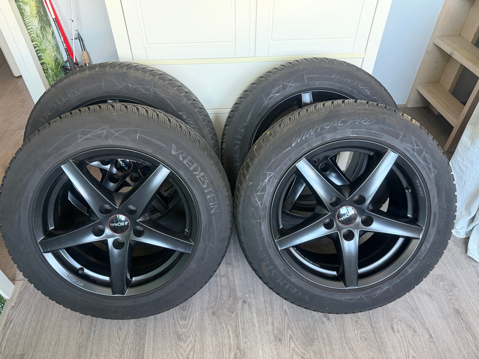 Ronal velgen met Vredestein Wintrac Pro winterbanden, Auto-onderdelen, Ophalen, Gebruikt, Banden en Velgen, 17 inch