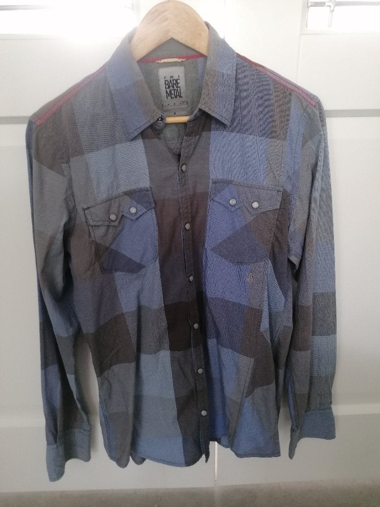 PME Bare Metal overhemd met lange mouwen - Maat M, Ophalen of Verzenden, Zo goed als nieuw, Blauw, Halswijdte 39/40 (M)
