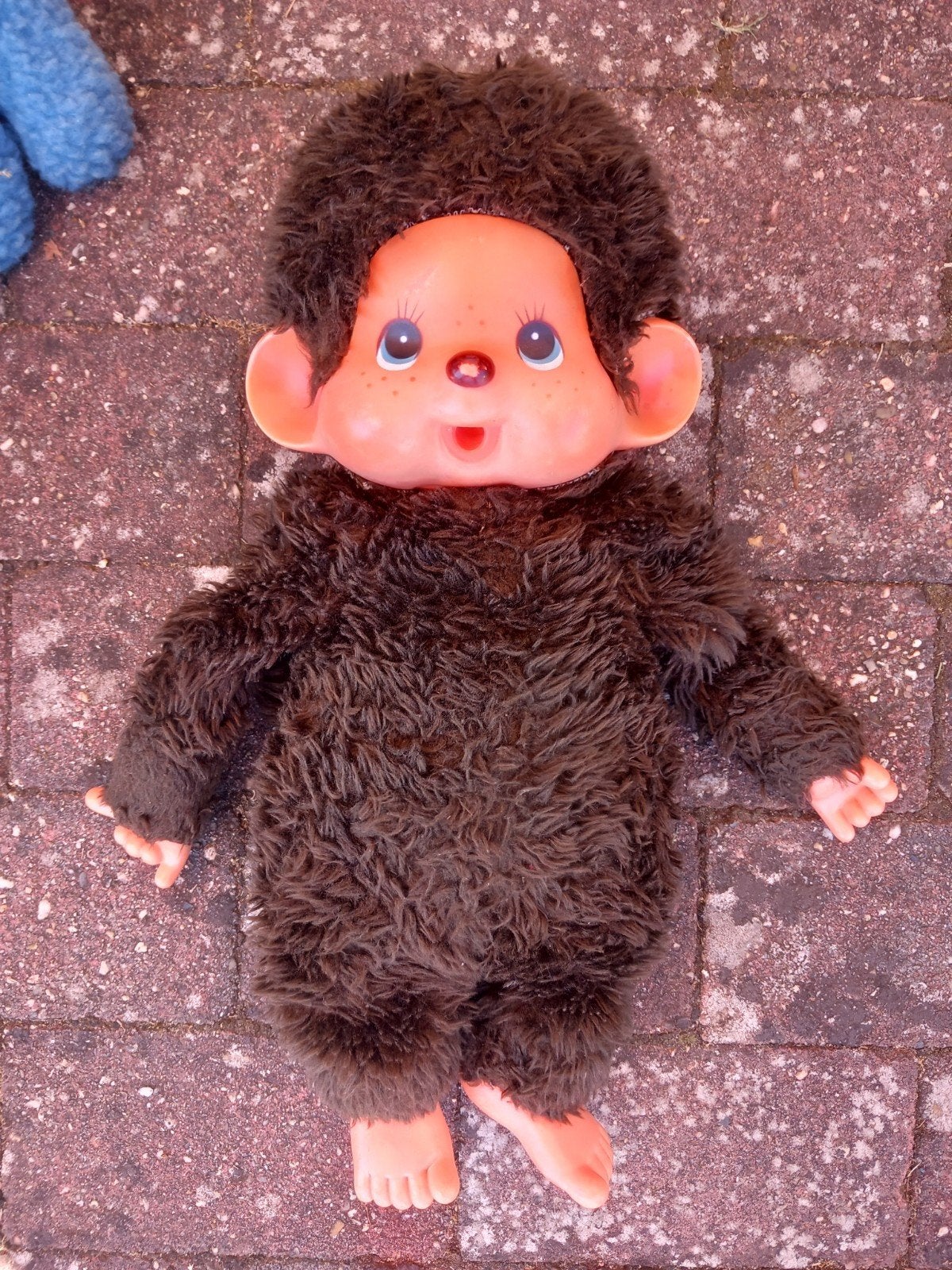 Vintage Monchhichi knuffel aap bruin groot, ., Overige typen, Ophalen of Verzenden, .