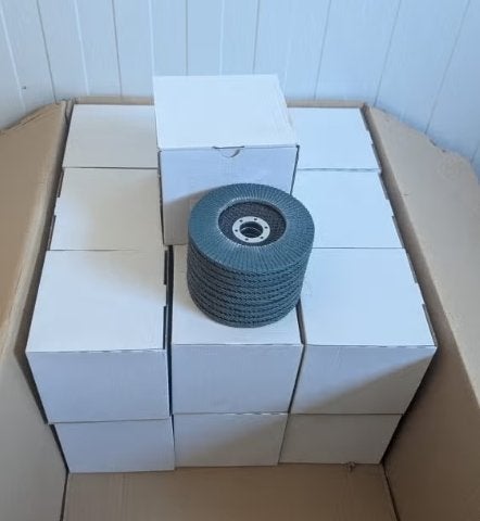 Respartij 190 x Zirkonium lamellenschijf 125 mm korrel 80, Ophalen of Verzenden, Nieuw, Minder dan 700 watt, Haakse handslijpmachine