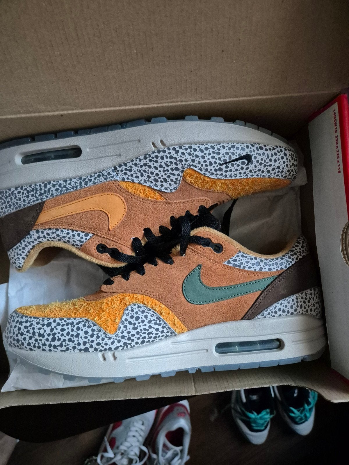 Nike Air Max 1 safari atmos 42,5, Overige kleuren, Verzenden, Nike, Sneakers of Gympen