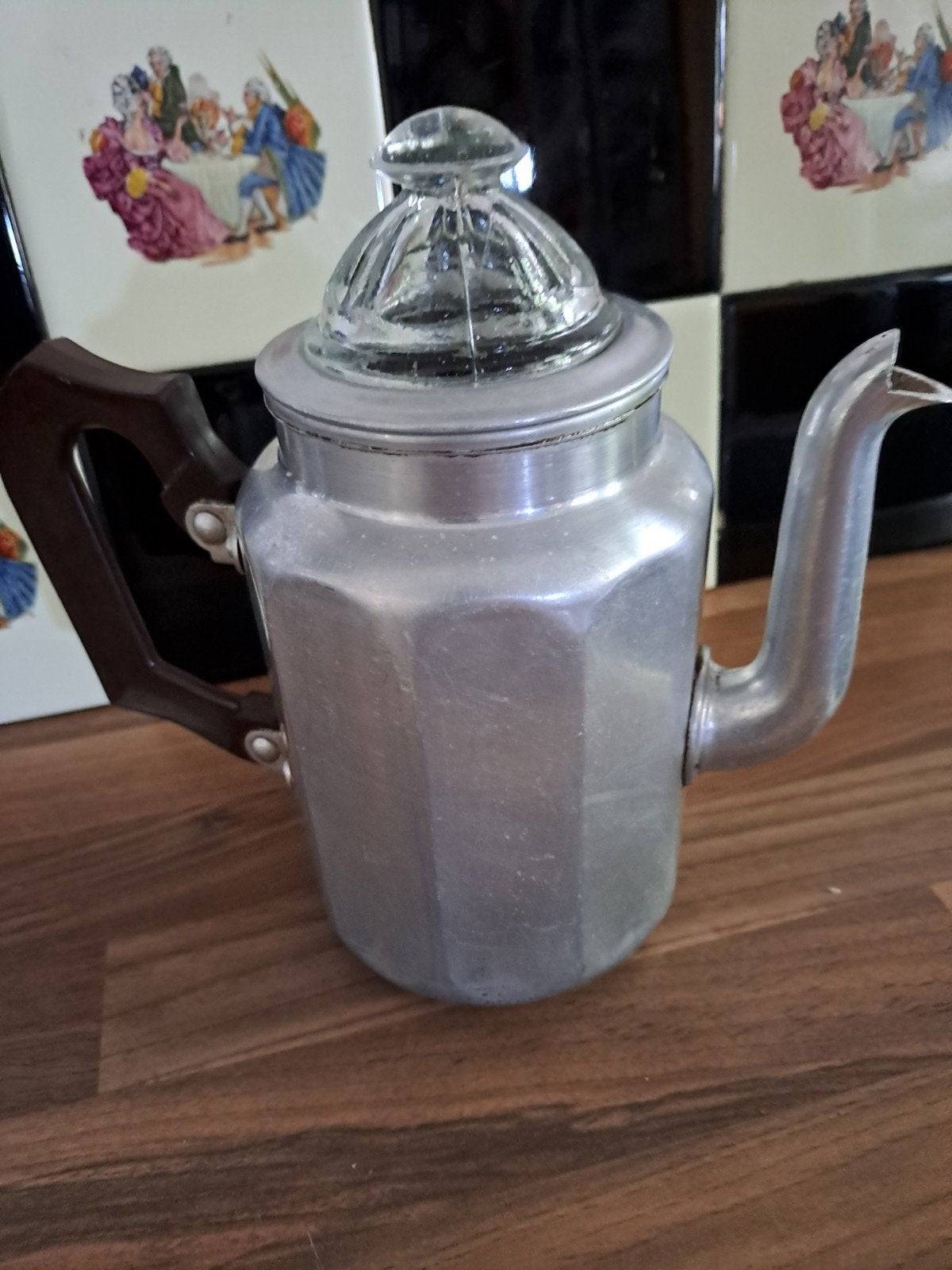 aluminium  koffiekan, Antiek en Kunst, Ophalen of Verzenden
