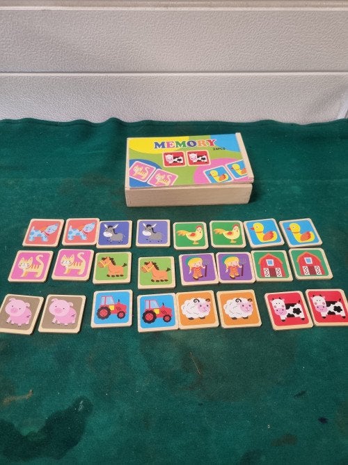 memory hout spel in box, Hobby en Vrije tijd, Gezelschapsspellen | Overige, Ophalen of Verzenden, 'T Olde Gre-j, Info@toldegrej.nl