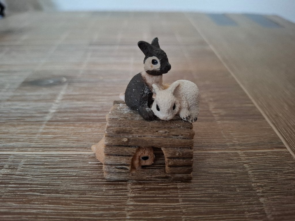 Schleich spelende konijnen, Ophalen of Verzenden, Zo goed als nieuw
