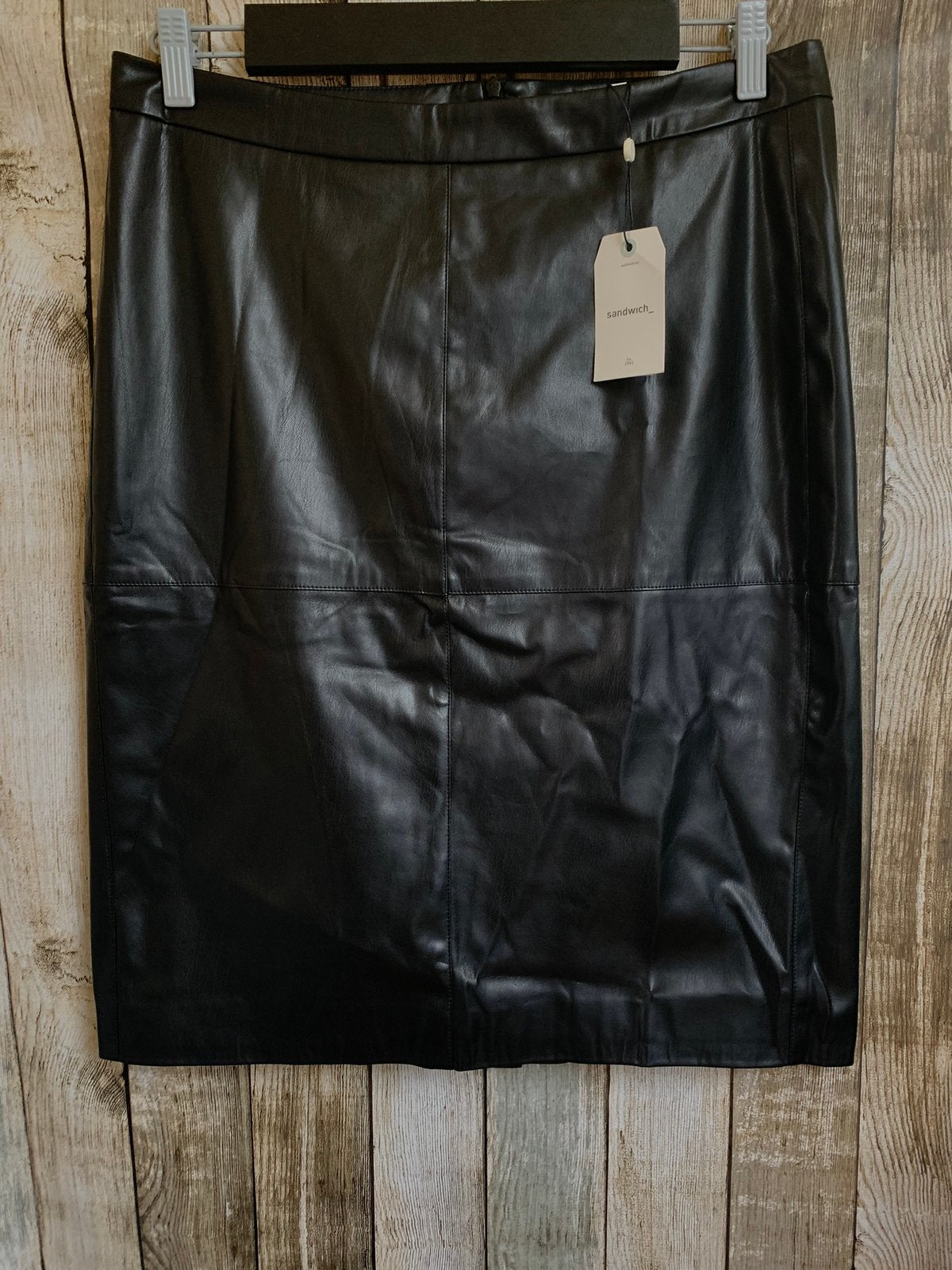 Super mooi imitatie leren rokje van Sandwich (Maat 40/42)., Maat 38/40 (M), Verzenden, Zwart, Nieuw