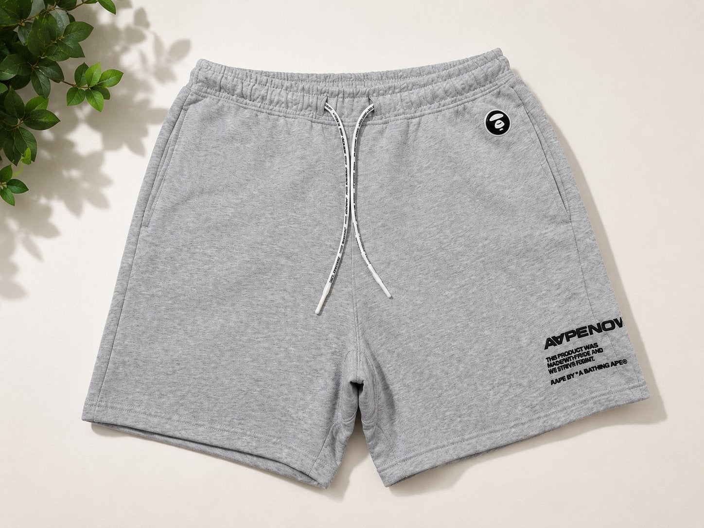 AAPE by A Bathing Ape shorts grijs – maat L, Ophalen of Verzenden, Zo goed als nieuw, Maat 52/54 (L), Grijs