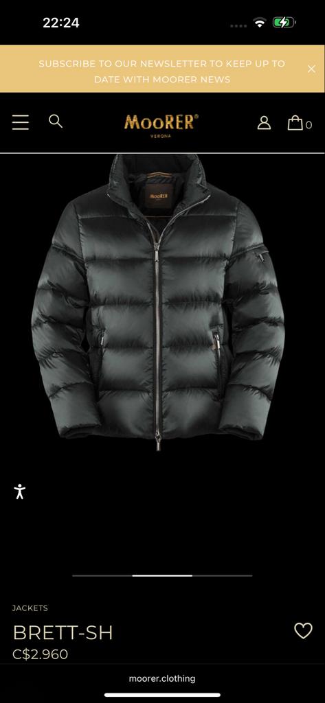 MooRER Brett-SH donsjas (L) - Zo goed als nieuw, Kleding | Heren, Jassen | Winter, Ophalen of Verzenden, Zo goed als nieuw, Maat 52/54 (L)