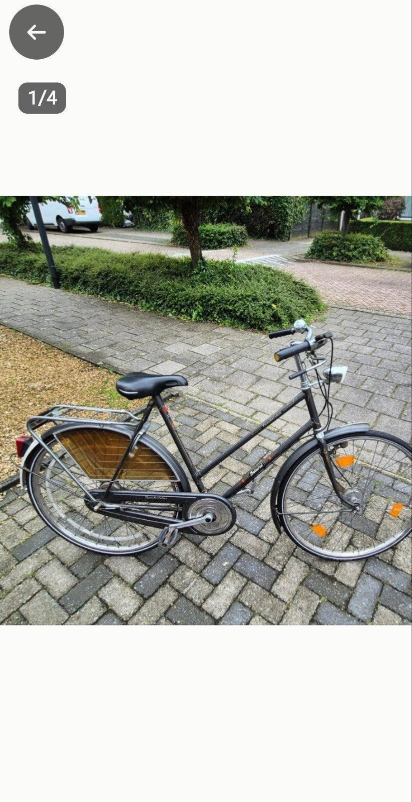 Damesfiets met terugtraprem en bagagedrager, Terugtraprem, Ophalen, Overige merken, 53 tot 56 cm