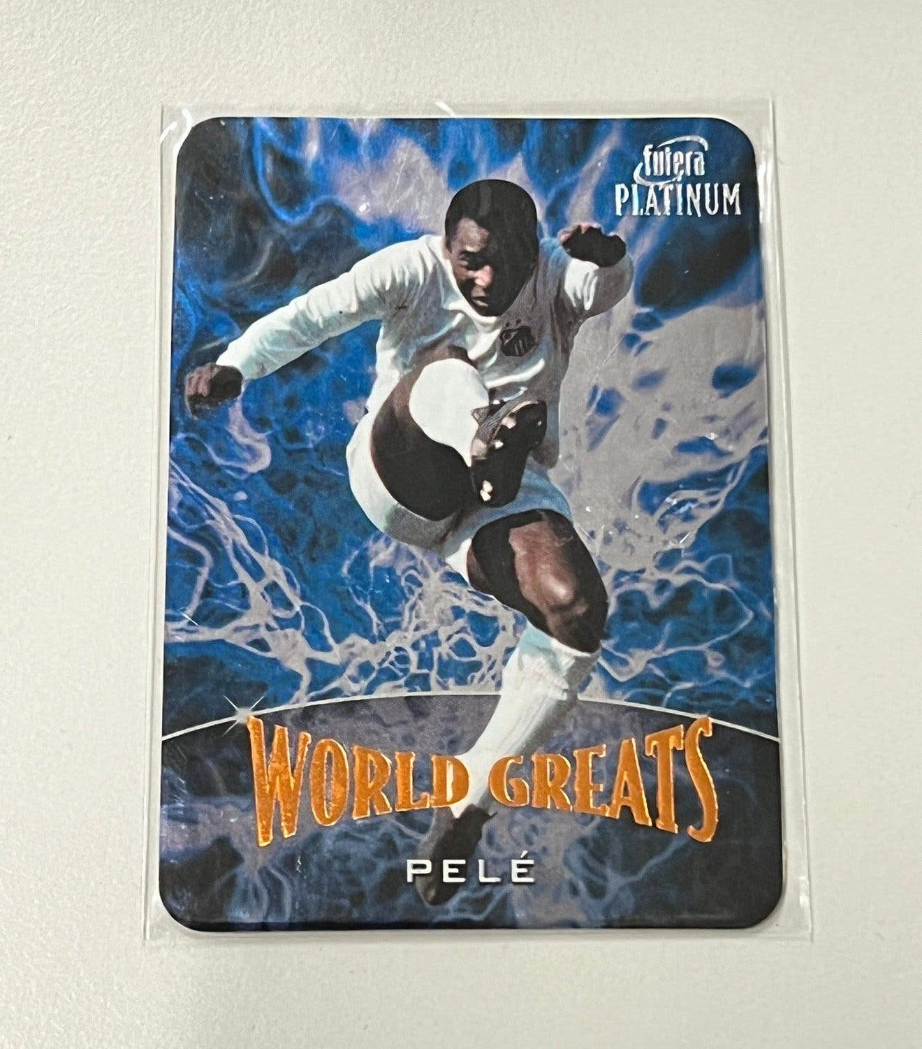 PELE Futera Platinum 01 WORLD GREATS 1318-2000 voetbal kaart, Buitenlandse clubs, Spelerskaart, P, P