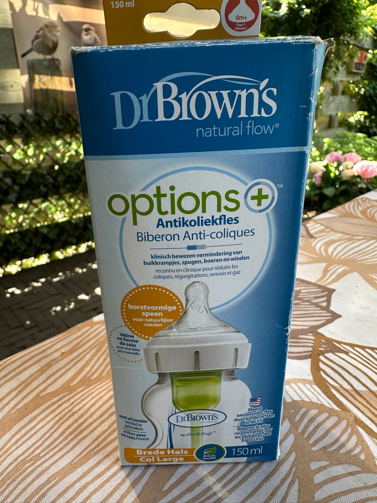 Dr. Brown's Options+ Antikoliekfles 150ml, Ophalen, Babyfles, BPA-vrij, Nieuw