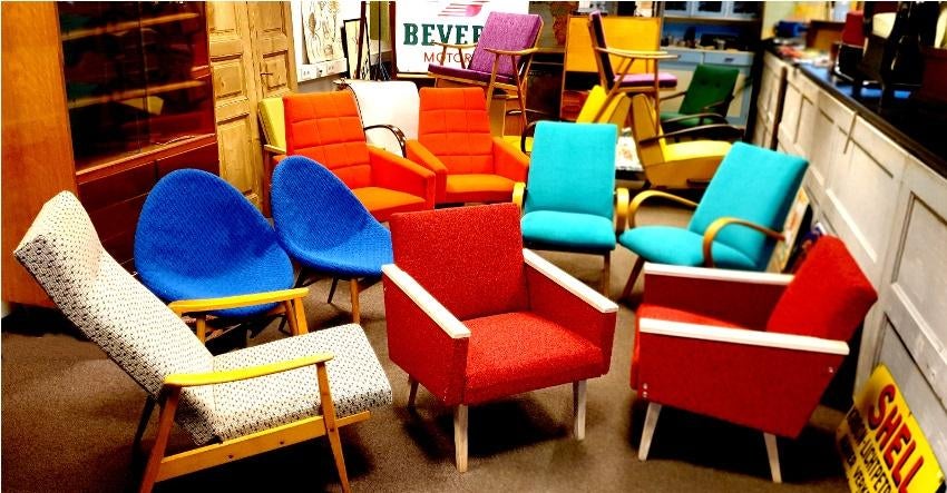 Zetels 1950/70 in vele kleuren en vormen neerzetten&genieten, Ophalen of Verzenden