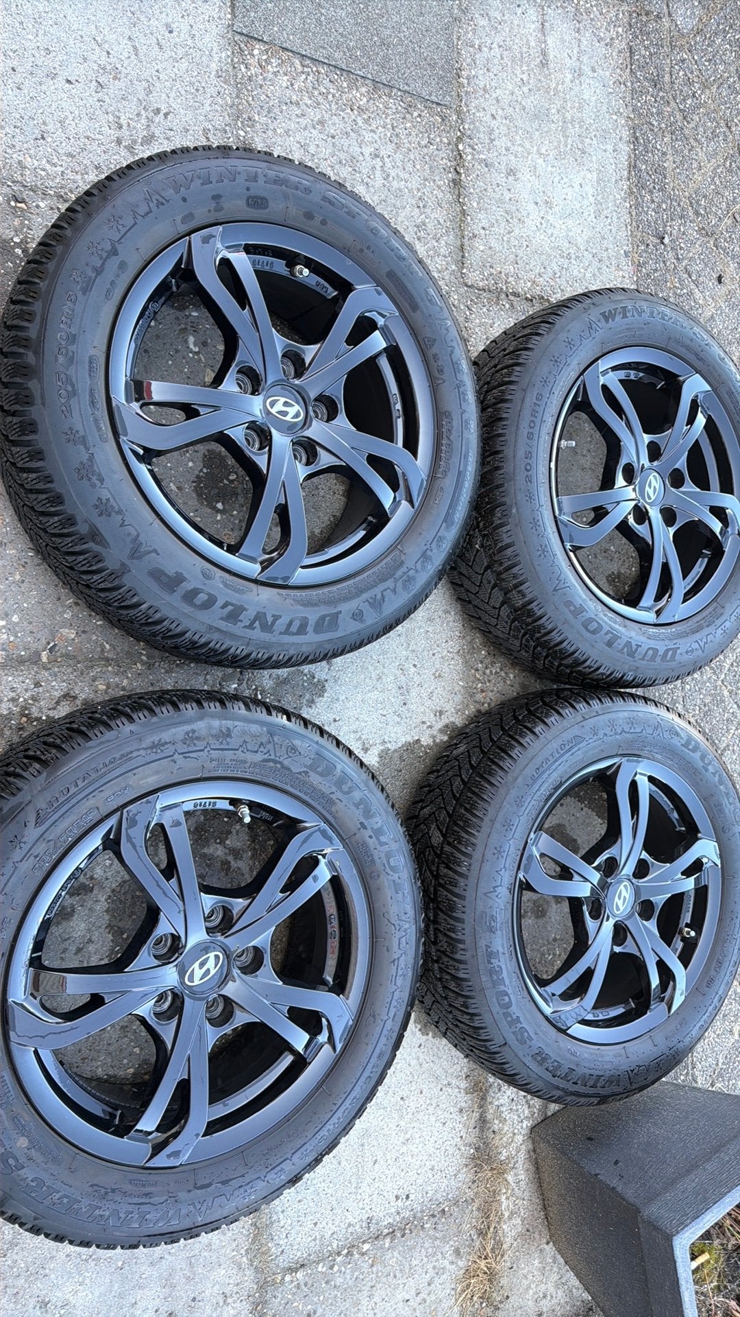 Kia niro tot 2022 winterset 205/60-16 dunlop sp winter, Auto-onderdelen, Banden en Velgen, Ophalen, Gebruikt, 16 inch, Banden en Velgen