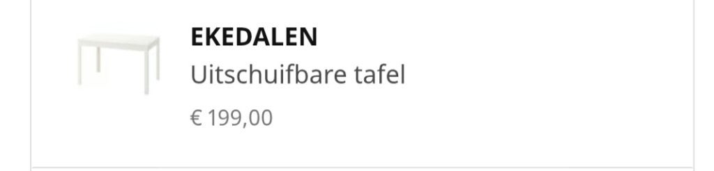 Ekedalen uitschuifbare tafel, evt met gratis grijze stoelen!