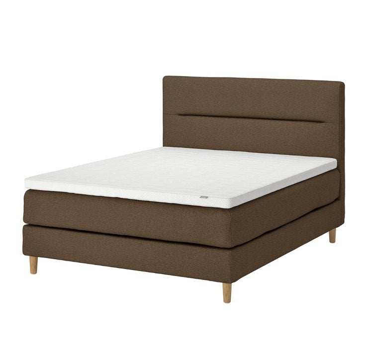 Nieuw Ikea Hemfjallet hoes bruin 160x200, Ophalen of Verzenden, 200 cm, 160 cm, Hout