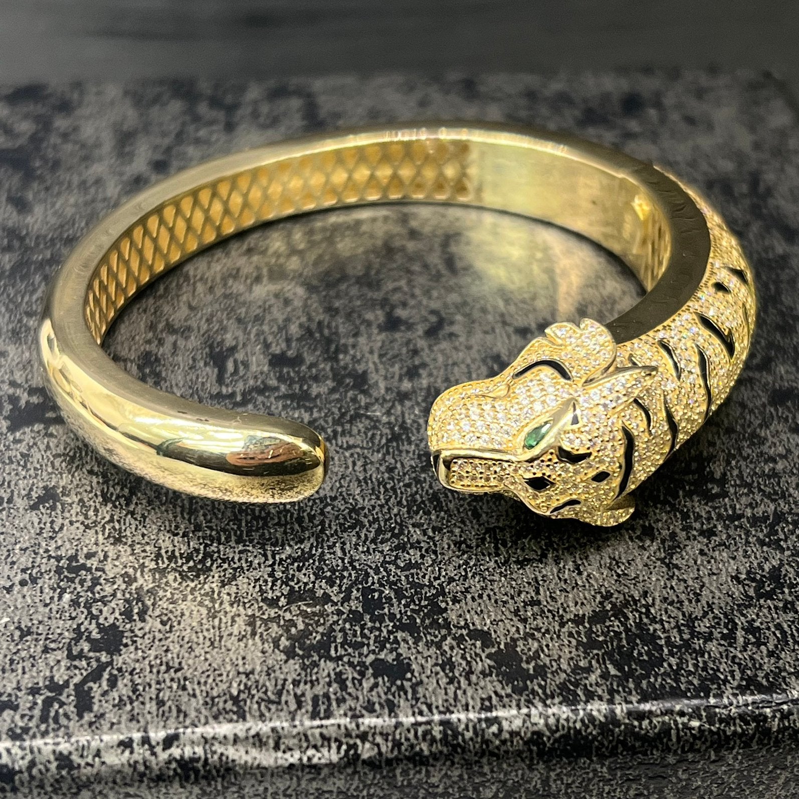 14 karaat gouden armband prachtig panter model, Sieraden, Tassen en Uiterlijk, Armbanden, Ophalen of Verzenden, Nieuw, Goud