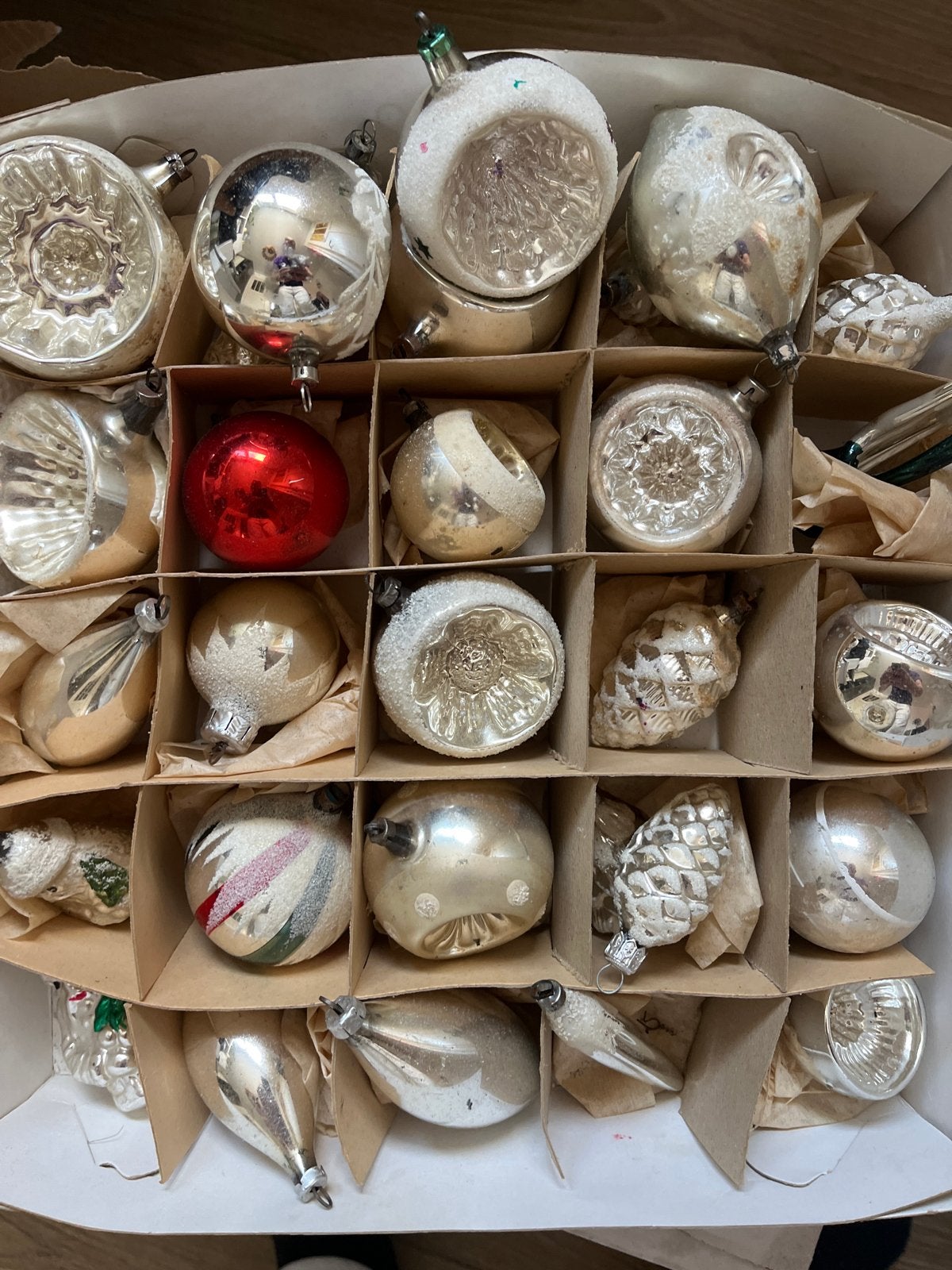 Antieke kerstballen 30 stuks, vintage, Diversen, Ophalen, Gebruikt