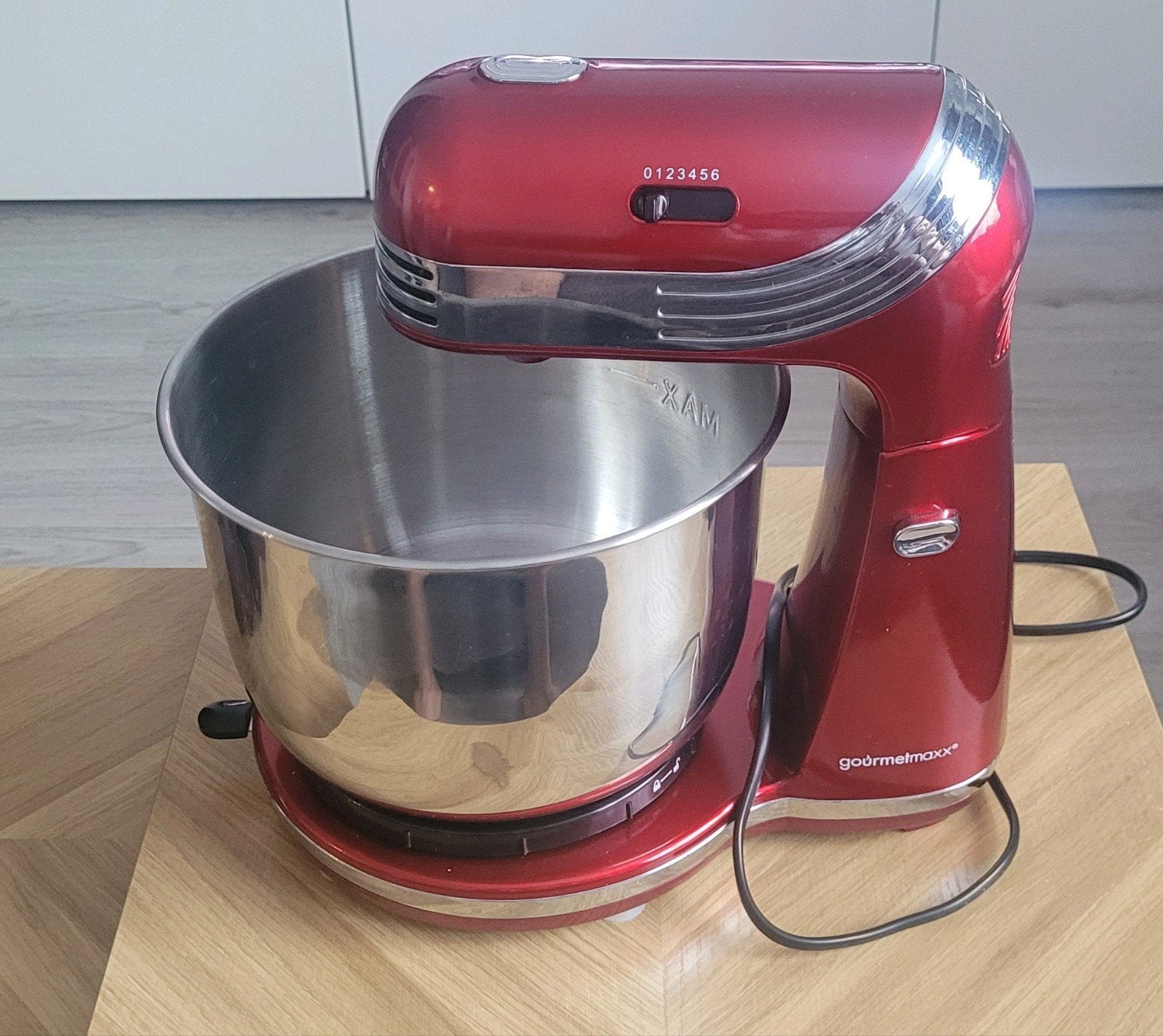 GOURMETmaxx Classico retro keukenmachine rood 250W, 1 tot 2 liter, Ophalen, 3 snelheden of meer