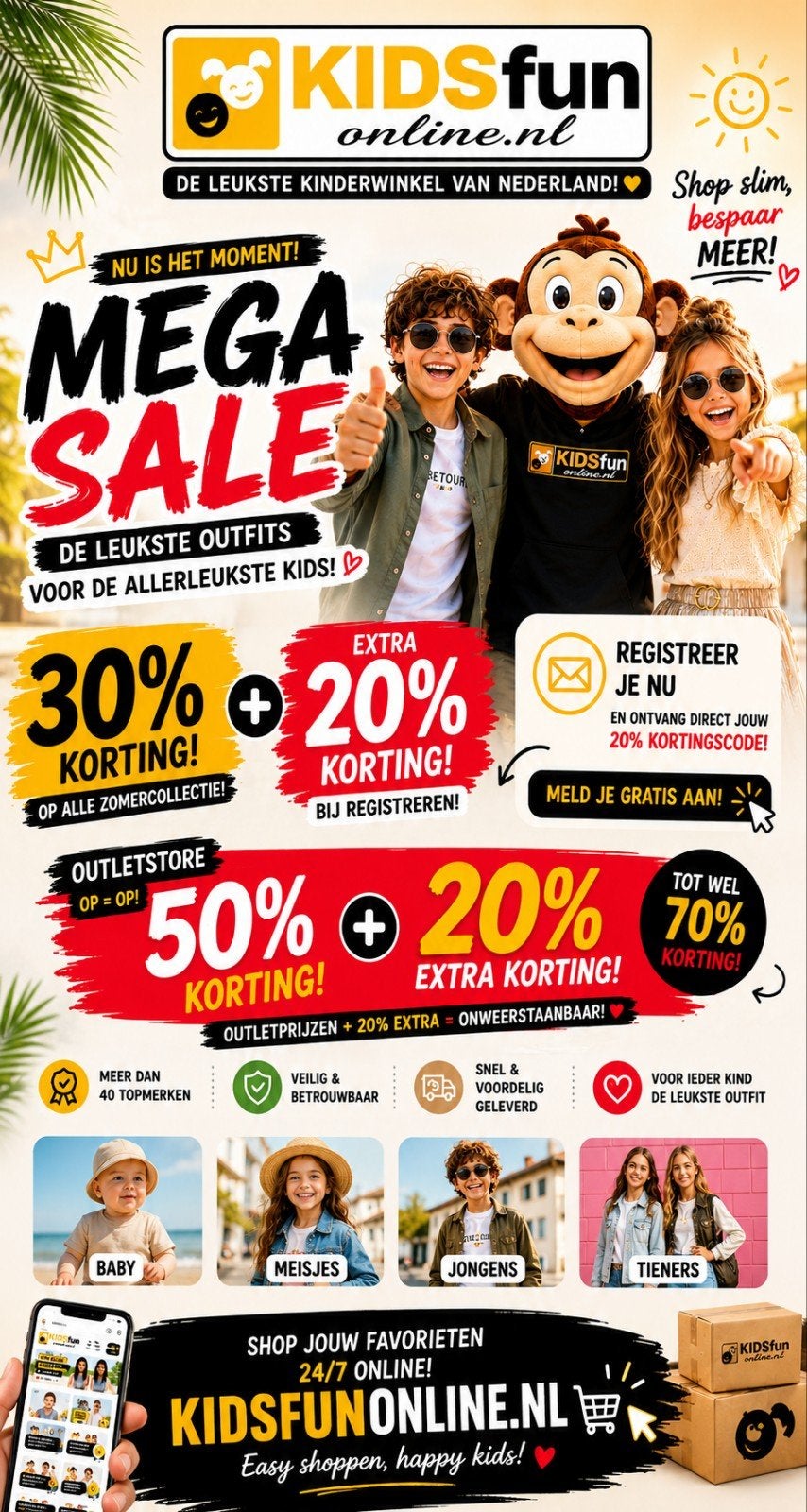 Mega Sale Kidsfun Outlet: Zomerartikelen met korting!, Kinderen en Baby's, Kinderkleding | Overige, Ophalen of Verzenden, Nieuw