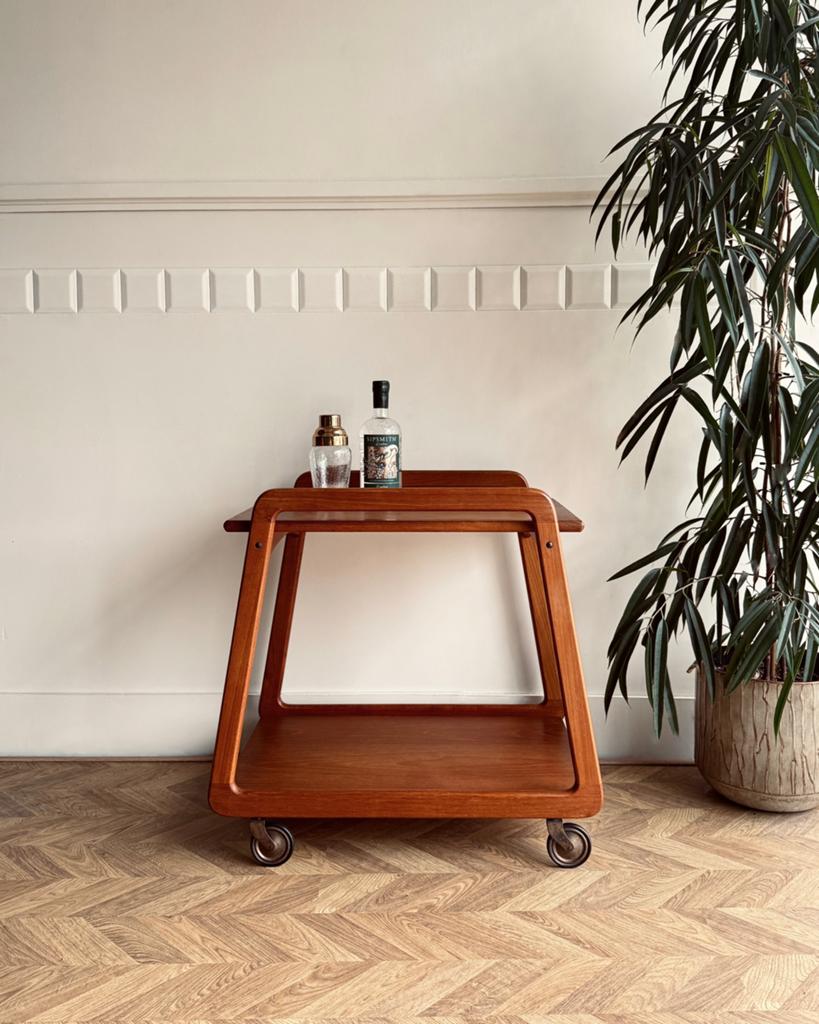 Vintage Bar Cart - Trolley (Denemarken, 1960, Sika møbler, Sika møbler, Ophalen of Verzenden, Tramkade 26, Vintage - Danish design - Sika møbler - Deens - teak
