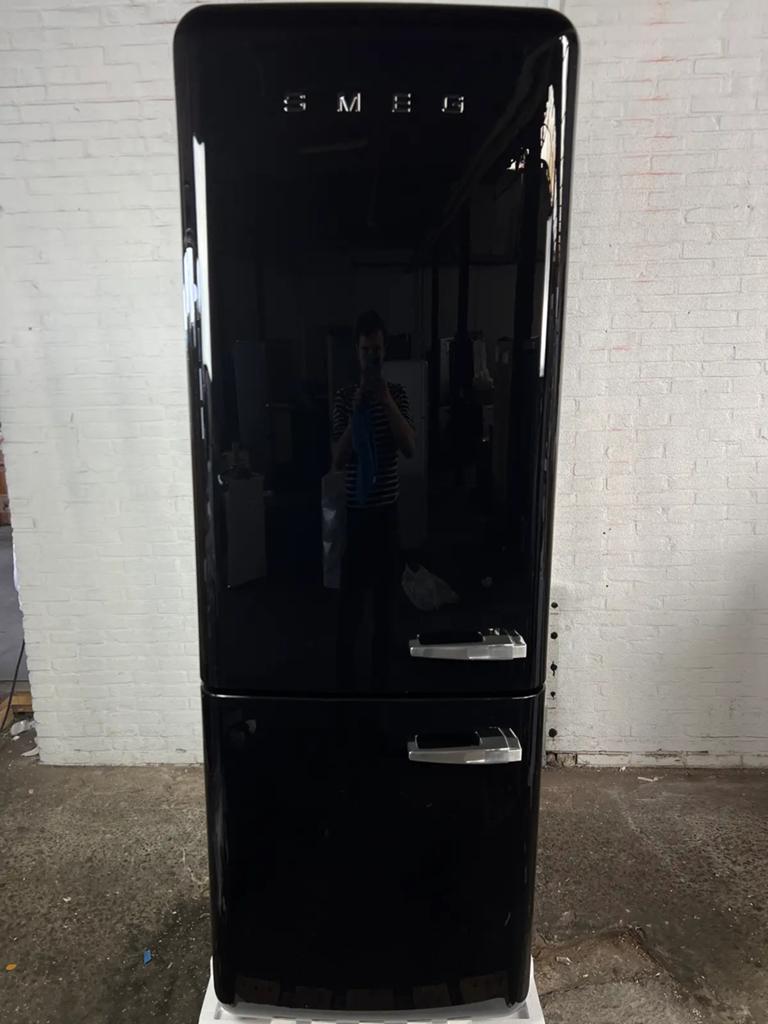 Nieuwe SMEG Retro Koelvriescombinatie Zwart met Garantie, Ophalen, Zwart, Nieuw, 50 tot 100 cm