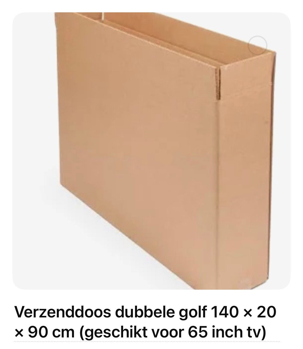 Gezocht 65 inch tv doos met  verpakkingsmateriaal, Ophalen, Doos, Minder dan 35 cm, Zo goed als nieuw