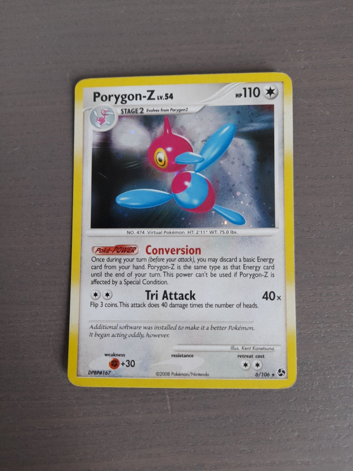 Great encounters 6/106 porygon-z holo, Ophalen of Verzenden, Gebruikt, Losse kaart, Foil