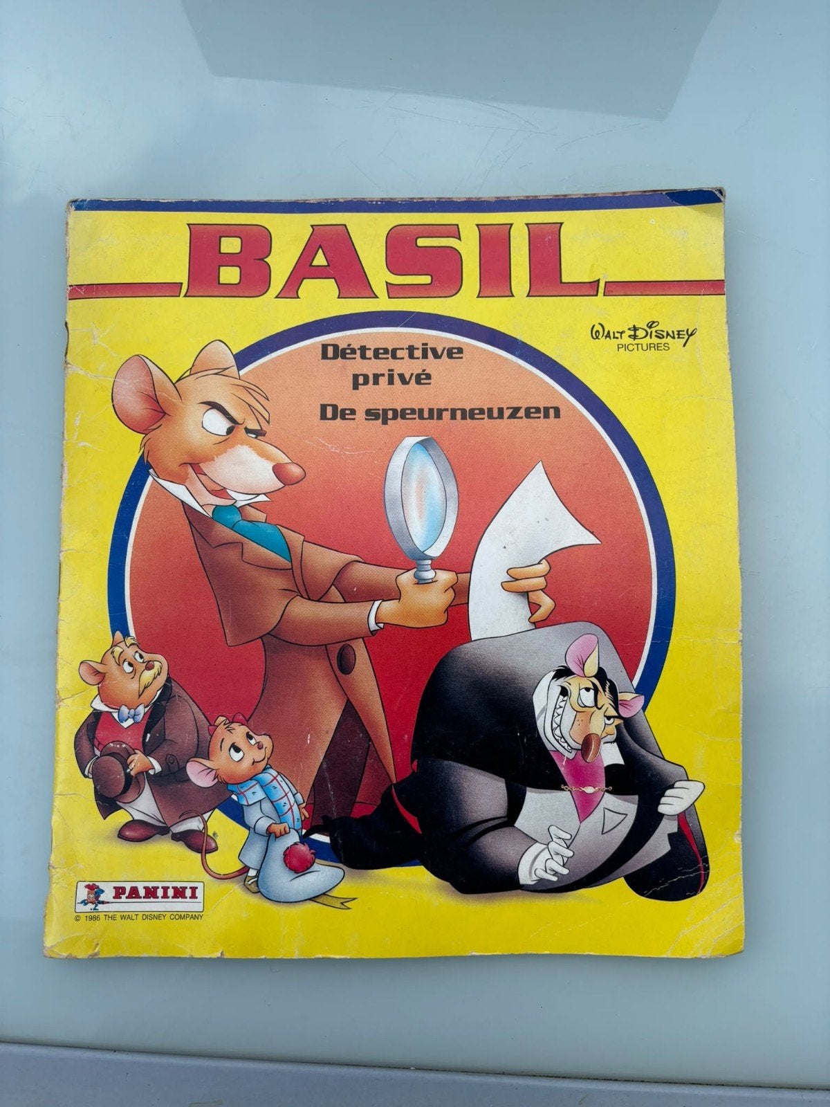 Panini Basil Detective privé De speurneuzen stickerboek, Ophalen of Verzenden