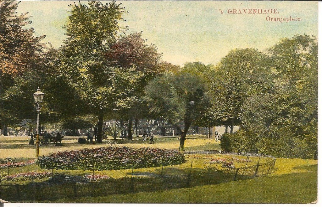 Oude Ansichtkaart 's Gravenhage Oranjeplein 1913, Ophalen of Verzenden, Voor 1920, Gelopen, Zuid-Holland