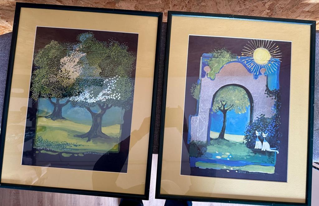 2x Ingelijste poster Rosina Wachtmeister (52x42 cm), Antiek en Kunst, Ophalen